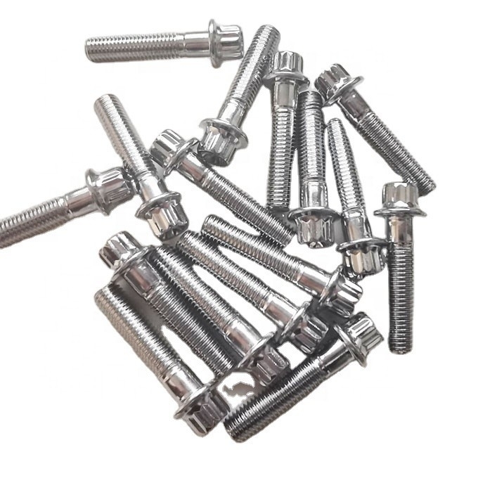Compatibilidade universal M7x32 Ferro cromado de 12 pontos para rodas com encaixe universal e revestimento de cromo durável