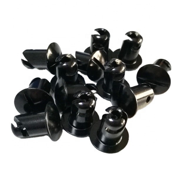 Botões de cabeça de alumínio universal Dzus Dome- Preto 7/16 &quot;x.500&quot; para soluções e serviços personalizados