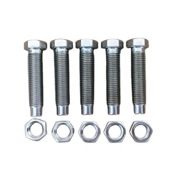 DIN padrão e titânio parafuso 7/16 &quot;-20 com 9/16&quot; Hex Nut para 1-1/8&quot; Torsion Stop acabamento natural