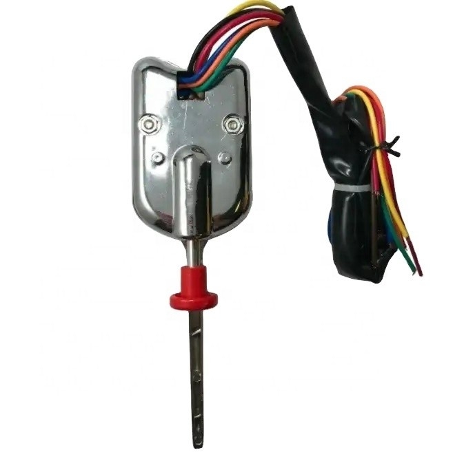 OEM tamanho padrão Universal Street Column Chrome Mount Switch de sinal de virada com botão de perigo e alavanca dimmer Fácil de instalar