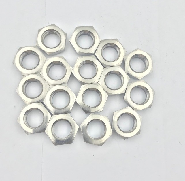 DIN Standard Natural Finish 1/2-20 Thin Nyloc Nut para corridas de carros de sprint em titânio Gr5 e durabilidade