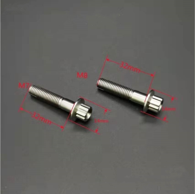 ISO Standard Zinc acabamento de aço e titânio Gr5 12 PT BBS parafusos de borda dividida M7 x 32 mm M8 * 32 mm para aplicações automotivas