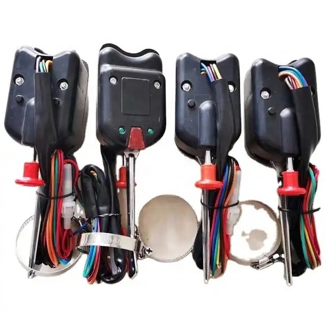 Roda Universal Negra de Coluna de Cromo Montado Comutador de sinal de virada com botão de perigo e tamanho padrão OEM