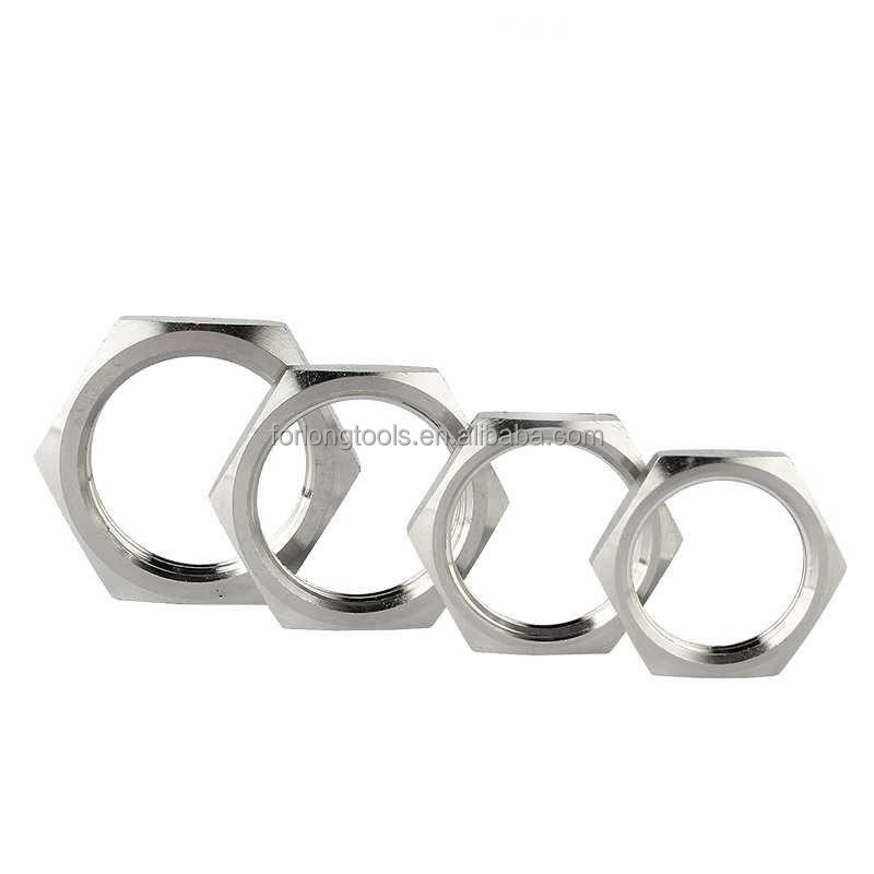 Acabo Natural de aço inoxidável Hex Jam Nuts 5/8-18 Thin Nut para tamanho padrão no sistema de medição imperial