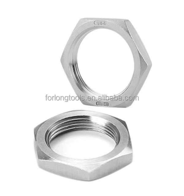 GB tamanho padrão 1/2-20 Hex Jam Nut Fechada de aço inoxidável para o sistema de medição de polegada imperial