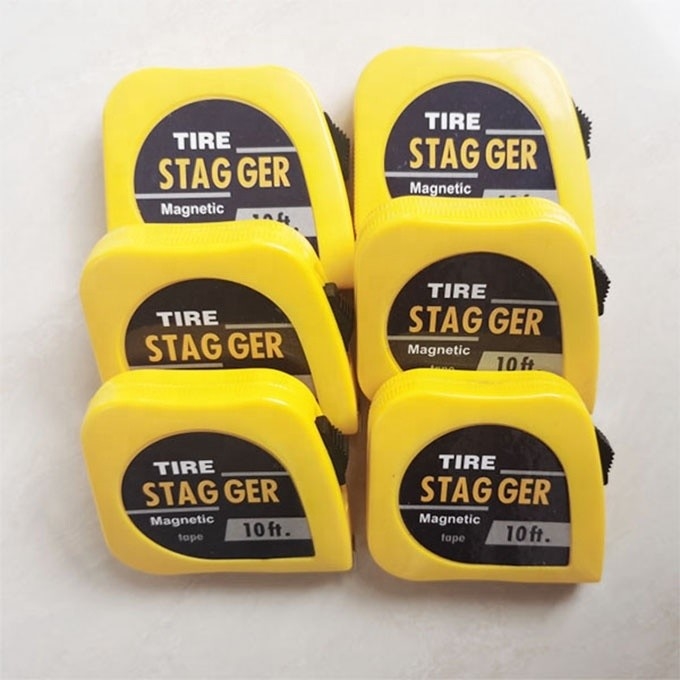 Universal Car Fitment Sprintcar Wingless Dwarf 1/4 &quot;x10&quot; Tire Stagger Tape Measure com OE padrão NO. e Universal