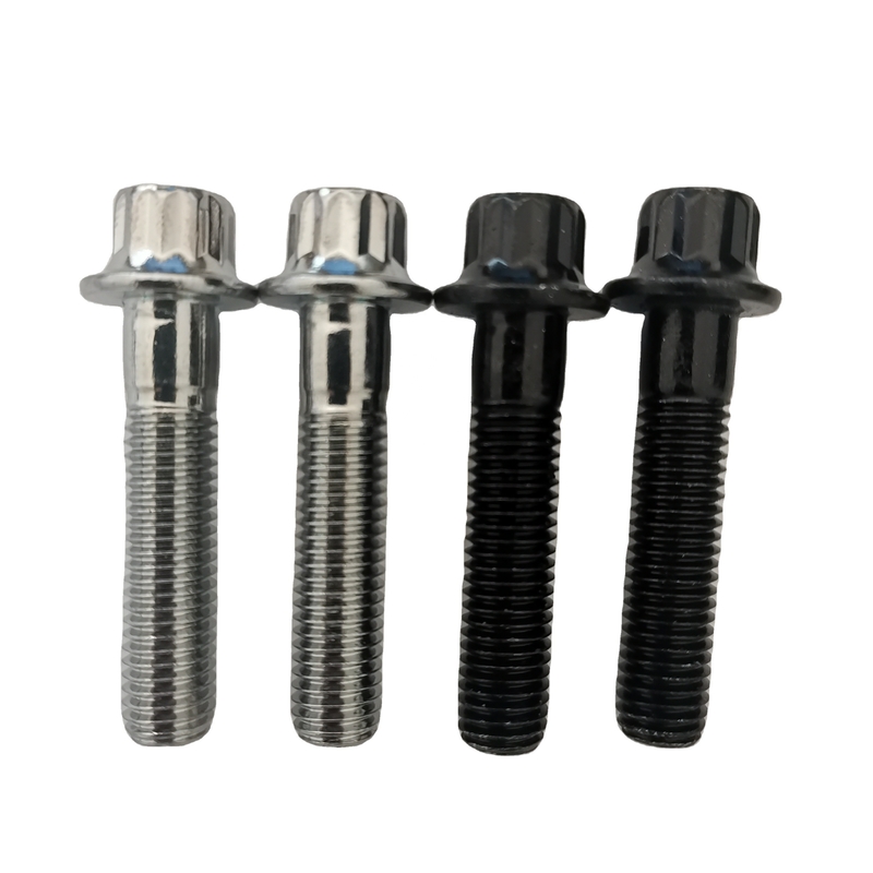 Finitura de deslizamento padrão DIN M7 x 32 12 PT parafusos e porcas de bloqueio de nylon M7 para rodas BBS em acabamento de aço zinco