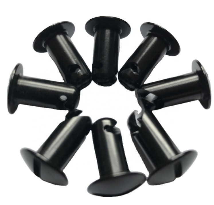 Universal Alumínio Preto 5/16 &quot; * 0,500&quot; Quarta Volta Rápida Dzus Fixações com Buttons de cabeça de cúpula suave / estribos e agarre durável