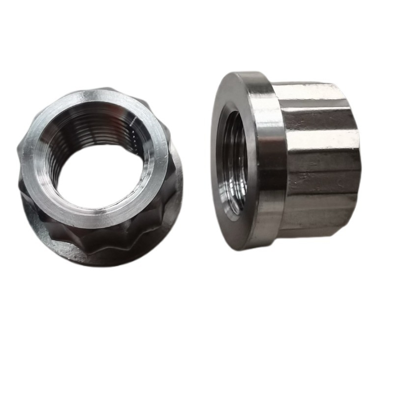 Ano Universal Prata Universal 1/2&quot; -20 12 PT FLANGE NUTS Titânio para Montagem Universal de Carros